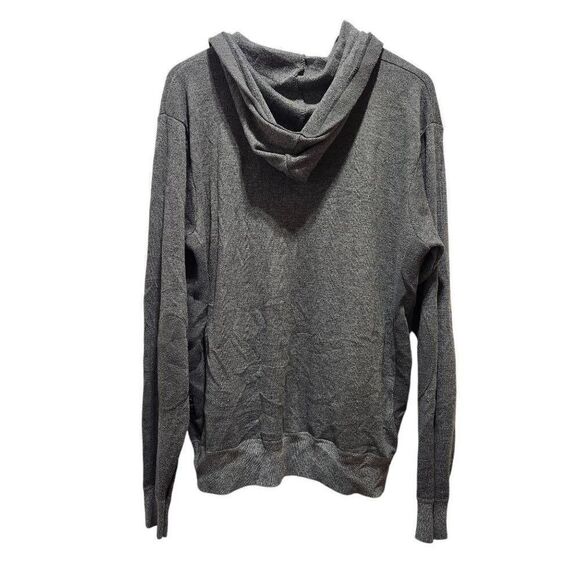 Rocawear hooded quarter button long sleeve pockets elbow patches gray Large - Picture 3 of 8